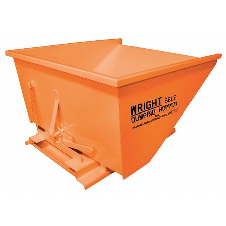 ZORO SELECT Self Dumping Hopper, 6000 lb., Orange 15077 ORANGE