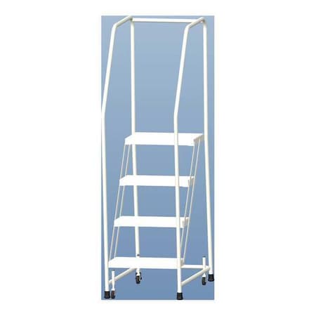 Ballymore 68 in H Aluminum Rolling Ladder, 4 Steps, 350 lb Load Capacity A4SH