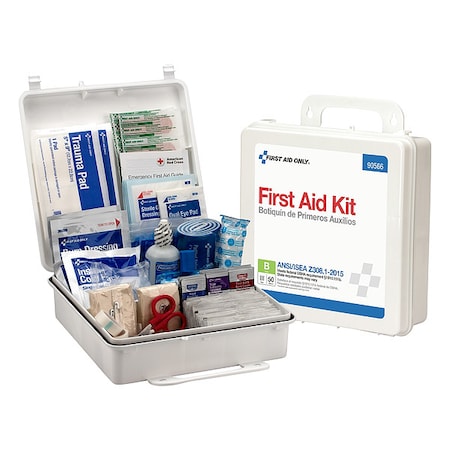 Zoro Select First Aid Kit and Housing, Plastic 195 Components, 50 People Served 54762