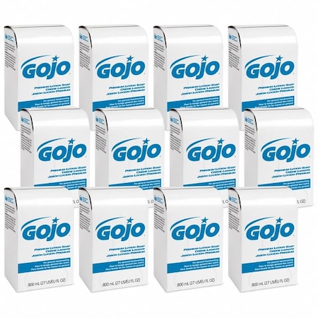 Gojo Hand Soap, Dye Free, Moisturizing, Waterfall, 12 PK 9106-12