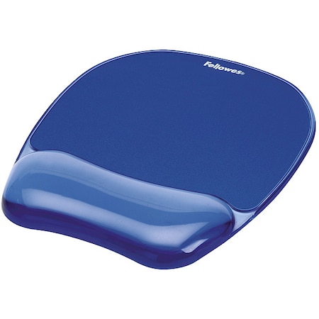Fellowes Mousepad w/Wrist Support, Blue 91141