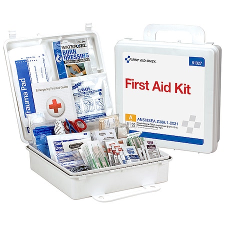 First Aid Only First Aid Kit and Housing, Plastic 184 Components, 50 People Served 91327