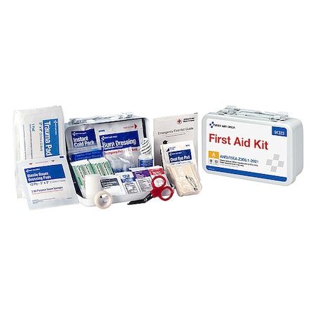 First Aid Only First Aid Kit and Housing, Metal 76 Components, 10 People Served 91323