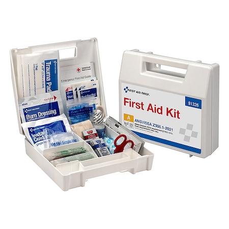 First Aid Only First Aid Kit and Housing, Plastic 94 Components, 25 People Served 91326