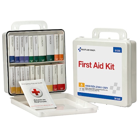 First Aid Only First Aid Kit and Housing, Plastic 130 Components, 50 People Served 91330