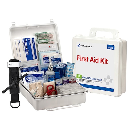First Aid Only First Aid Kit and Housing, Plastic 210 Components, 50 People Served 91332