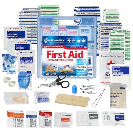 First Aid Only First Aid Kit and Housing, Plastic 370 Components, 50 People Served 91407