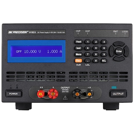 B&K Precision DC Power Supply 0-10V, 20A / 10-20V, 10A 9182B