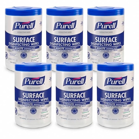 Purell Surface Disinfecting Wipes, 110 ct, PK6 9340-06