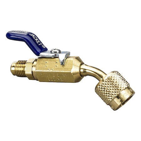 Yellow Jacket Ball Valve, 8 1/2 in L, Brass, 800 psi 93825