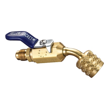 Yellow Jacket Adapter, 4" Overall L., Brass, 1/4" Input 93867