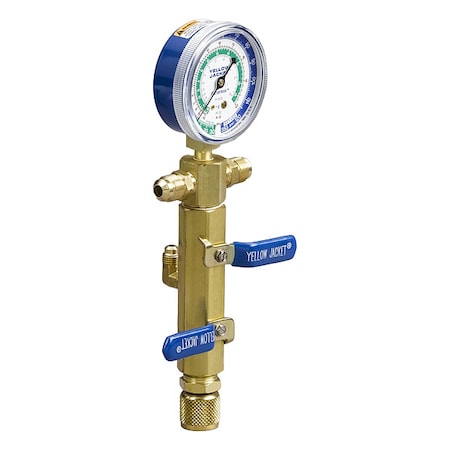 Yellow Jacket Single Manifold Gauge, 2 1/2 in Gauge 93860