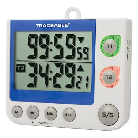 Traceable LED, Flash, Big Digit 2-Channel Timer 5017