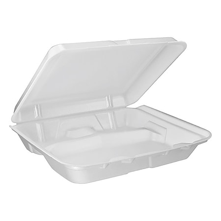 Dart Foam Hinged Container, L, 9 1/2x9 1/4x3 95HT3R