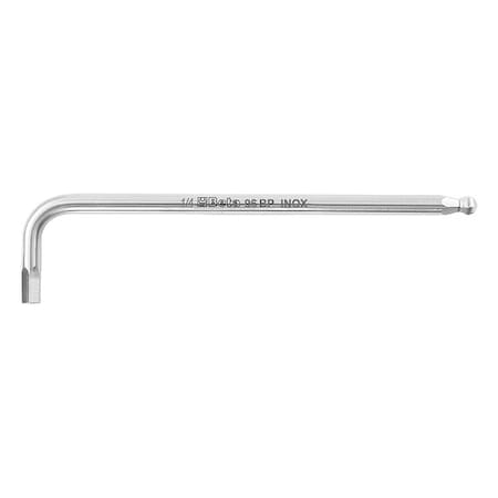 Beta SAE Plain Hex Key Hex Key, 1/4 in Tip Size, 6 1/2 in Long, 1 1/2 in Short 96BP INOX
