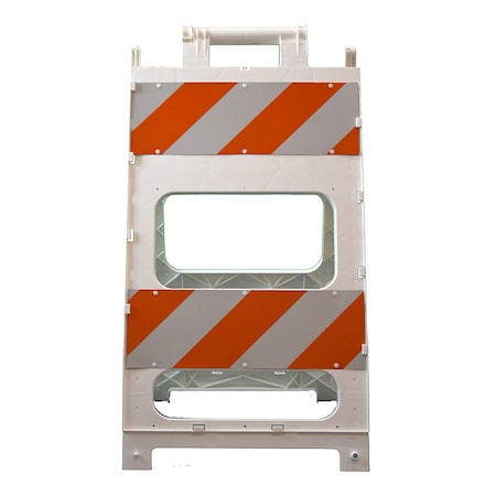 Plastx Flat Folding Barricade, Type II, White 97-01-502-05