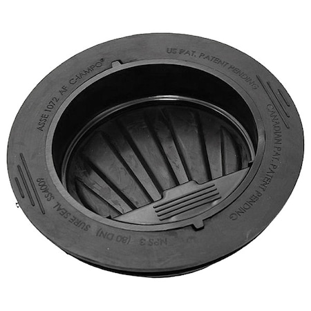 Rectorseal 4 Dia, HDPE, Black, Trap Seal, Drain Seal 97044