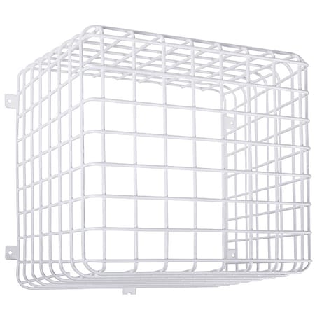 Safety Technology International Wire Cage, Steel, Surface Mount, 12 in W x 12 in H x 12 in D, White STI-9730