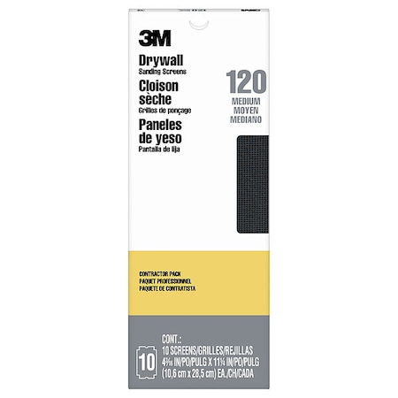 3M Sanding Sheet, 5/8 in L, 4 3/8 in W, PK10 99438