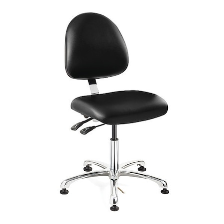 Bevco Vinyl Desk Chair, 17" to 22", Black 9051M-E-BKV