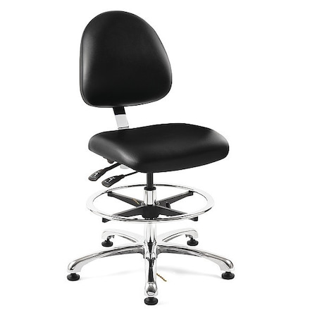 Bevco Vinyl Task Chair, 22" to 29-1/2", Black 9351M-E-BKV