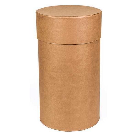 Zoro Select Open Head Transport Drum, Fiber, 24 gal, Unlined, Brown 7979