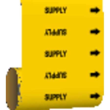Brady Pipe Marker, Supply, Yellow, 41516 41516