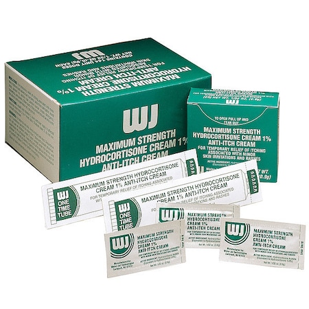 Waterjel Hydrocortisone Cream, Box, 0.03 oz., PK144 WJHY-1728
