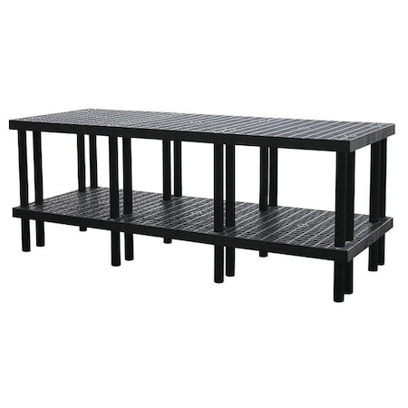 Zoro Select Workbenches, High Impact Plastic, 96" W, 36" Height, 2015 lb., Straight W9636