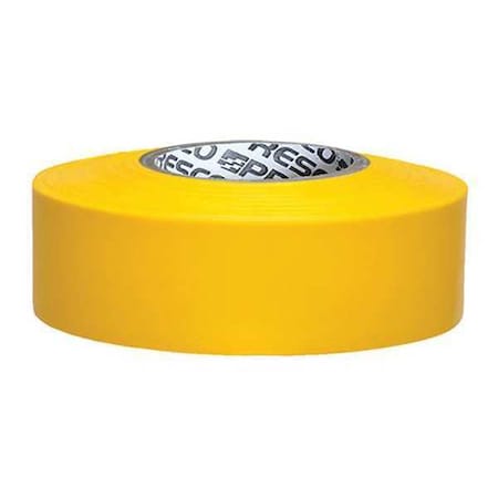 Zoro Select Flagging Tape, No Legend, Yellow, 1 3/16 in Wide x 300 ft Length, Vinyl, 2.5 mil TFY-200