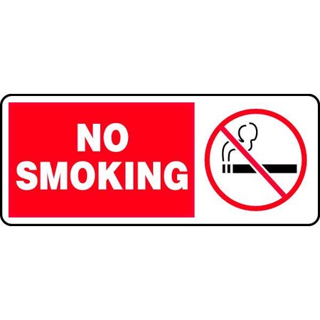 Accuform No Smoking Sign, 7 in Height, 17 in Width, Plastic, Rectangle, English MSMG500VP