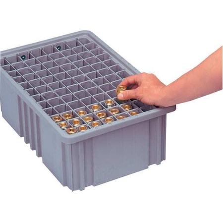 Quantum Storage Systems Clear Plastic Stack Bin, 5 in L, 3 in W LBL5X8