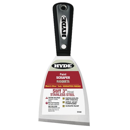 Hyde Putty Knife, Stiff, 3", SS 01440