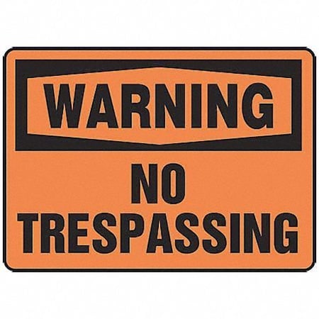 Accuform Warning Sign, 10 in H, 14 in W, Aluminum, Rectangle, English, MADM304VA MADM304VA