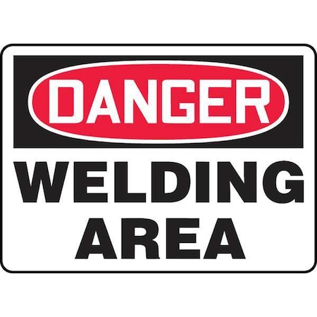 Accuform Danger Sign, 7 in Height, 10 in Width, Aluminum, Rectangle, English MWLD009VA