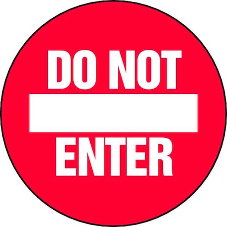 Accuform Slip-Gard Round Floor Sign, 17 in H, 17 in W, Vinyl, Circle, English, MFS766 MFS766