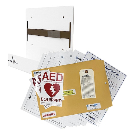 First Voice Defibrillator Storage Cabinet, White AEDBR-101-MD