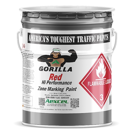 Ppg Striping and Marking Paint, Reds, 5 gal AEX00350/EA