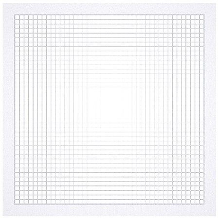 American Louver Return Air Grille 23.75 X 23.75, Powder Coated, Aluminum AG-22X22-RTW-2PK