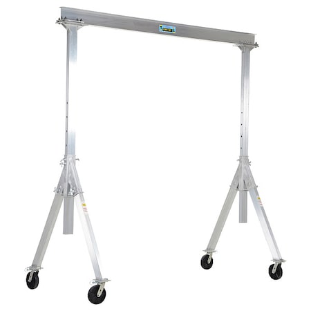 Vestil Adjustable Alum Gantry Crane, 2K 10 x 10 AHA-2-10-10