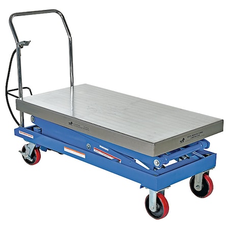 Vestil Air Hydraulic Steel Cart, 1500 lb. Cap, 24"W, 47-1/4"L AIR-1500-D