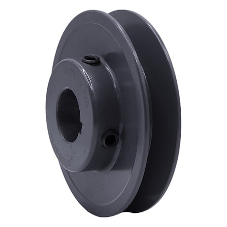 Zoro Select 7/8 in Fixed Bore 1 Groove V-Belt Pulley 3.45 in OD AK34X7/8