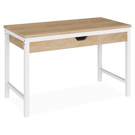 Alera Desks, 23.62" D X 29.92" H, 47.24" W X Beigewood/White ALEWSWD4824WB