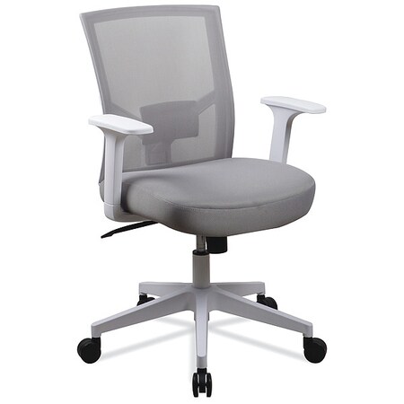 Workspace by Alera mesh Back Fabric Task Chair, Supports up to 275 lb, 17.32" to 21.1" seat Height, Gray seat, Gray Back