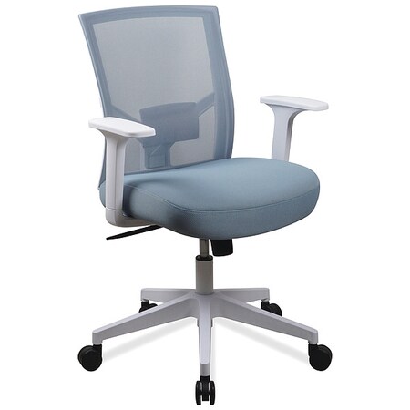 Workspace by Alera Mesh Back Fabric Task Chair, Supports Up to 275 lb, 17.32" to 21.1" Seat Height, Seafoam Blue Seat/Back