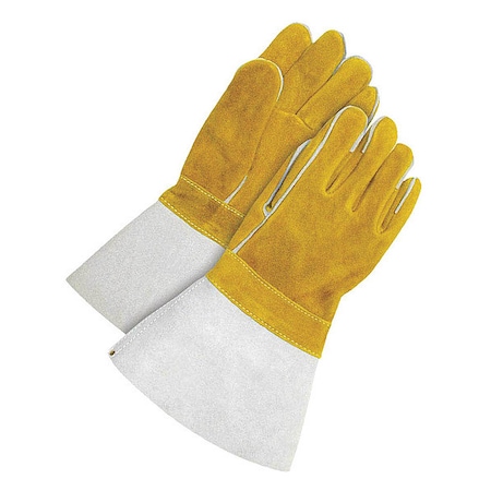 Bdg 64-1-888 Welding Gloves, Gauntlet Cuff, Straight Thumb, Premium Cowhide Leather, L, 1 PR 64-1-888-K