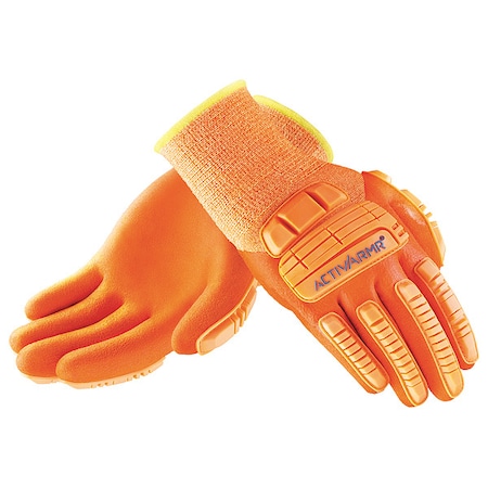 Ansell ActivArmr® Cut Resist Gloves, Hi-Vis Orange, 1PR 97-120