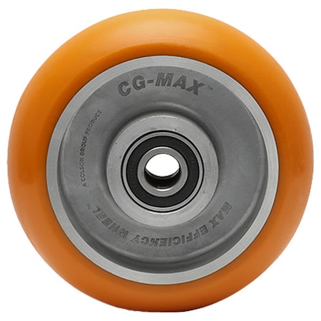 Albion Caster Wheel, 5"dia, 1,500 lb, Orange AN0522808MAX