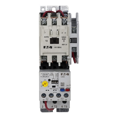 Eaton NEMA Magnetic Motor Starter, Non-Reversing, 1NO, 120V AC, 3 P AN19BN0A5E005