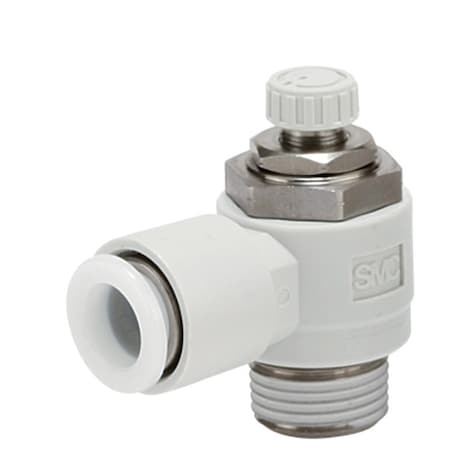 SMC Speed Control Valve, 1/4 In Tube, 1/8 In AS2201FG-N01-07S